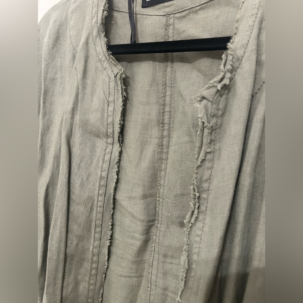 Zara Women's Olive Green Duster/Light Shacket - Picture 5 of 12